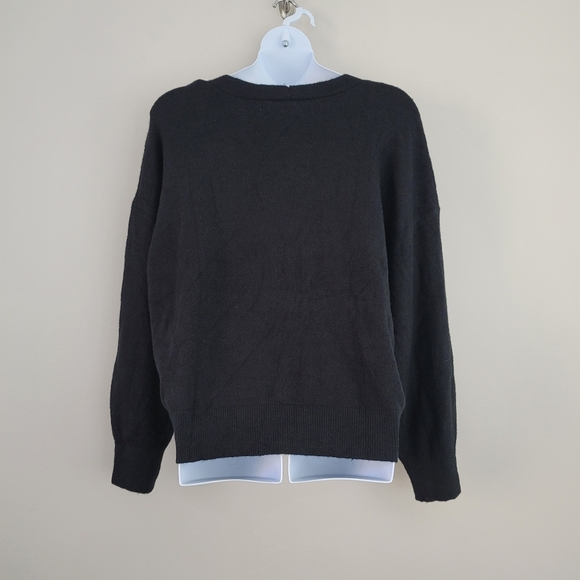 99 JANE STREET Size XXL Black Cardigan Sweater Pearl & Rhinestone Embellished - Picture 4 of 7